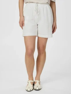 Shea Linen Shorts, White, 34