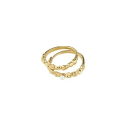 Shift 2-pak Ringe, Gold Plated
