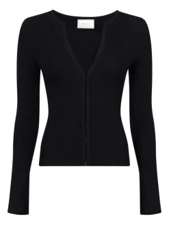 Shirley Knit Strikbluse, Black, 40