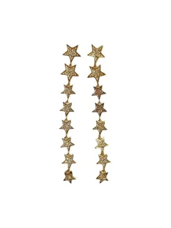 Shooting Star Petite Øreringe, Gold Plated