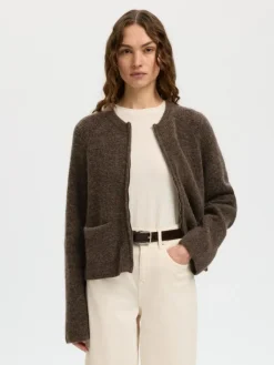 Sia Cardigan, Chocolate Chip, S