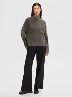 Sia Cardigan, Medium Grey Melange, L