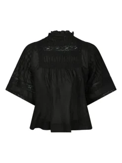 Siama S Voile Bluse, Black, 34