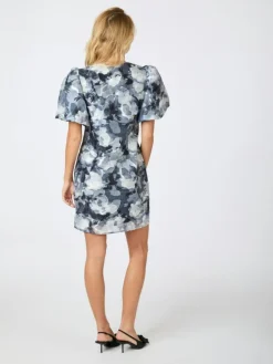 Sika Brocade Floral Kjole, Floral Grey, 36