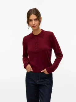 Sikita Polo Striktrøje, Zinfandel, M