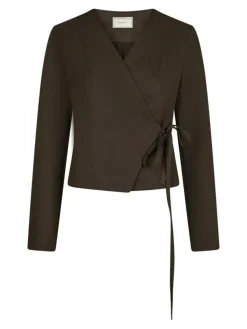 Simmi Bluse, Dark Brown, 40