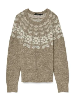 Simone Nordic Striktrøje, Silver Mink, L