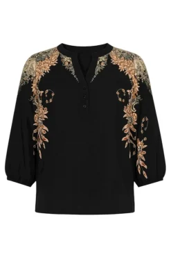 Sina Bluse, Black, XL