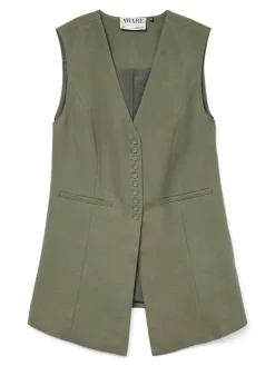 Sira Tailored Vest, Covert Green, 38