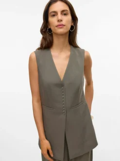 Sira Tailored Vest, Covert Green, 38