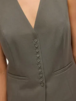 Sira Tailored Vest, Covert Green, 38