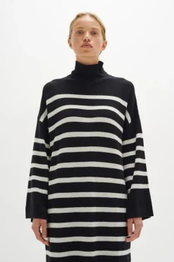 SlenaIW Strikkjole, Black, XS