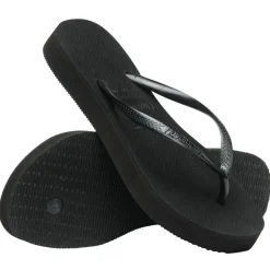 Slim Flatform Sandaler, Black, 39/40