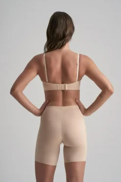 Smooth Essentials Mid Waist Shorts, Beige, XL