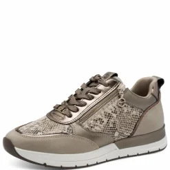 Sneakers, Taupe/Snake, 38