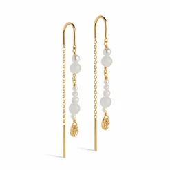 Sofia Øreringe, Guld/Hvid