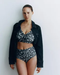 SoftStrech Power BH, Grey Leopard, M