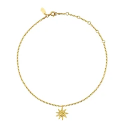 Solana Ankelkæde, Gold Plated, 22+6 cm