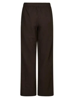 Sonar Linen Bukser, Dark Brown, 34