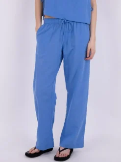 Sonar Linen Bukser, Dusty Blue, 40