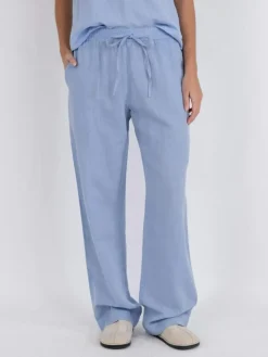 Sonar Linen Bukser, Light Blue, 36