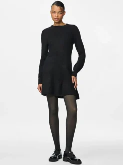 Sophie Fleece Tights, Black Nude, M/L