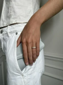 Stardust Flow Ring, Gold Plated, 54