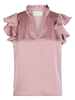 Stella Heavy Sateen Bluse, Evening Rose, 38