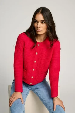 Structure Spring Cardigan, Lipstick Red, XL