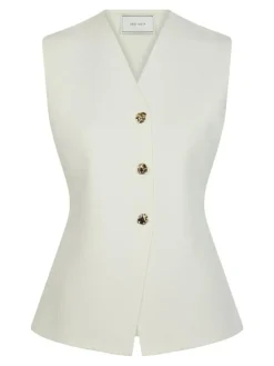 Sway Smooth Knit Vest, Off White, 40