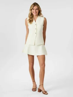 Sway Smooth Knit Vest, Off White, 40