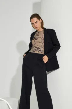 Tailor Blazer, Black Solid, XS