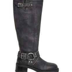 Tamera Long Vintage Støvler, Black Matte, 40