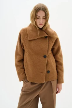 TanayIW Kort Frakke, Tobacco Brown, 36