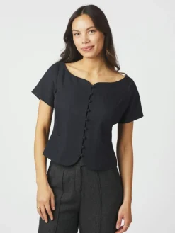 Tango Structure Top, Dark Navy, 40