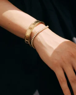 Tennis Armbånd, Gold, Large