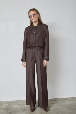 TerryCC Denim Bukser, Dark Brown, L