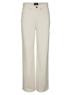 Tessa Højtaljede Jeans, Ecru, W31/L34