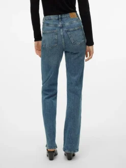 Tessa Højtaljede Jeans, Medium Blue Denim, W31/L32