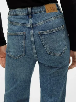 Tessa Højtaljede Jeans, Medium Blue Denim, W31/L32