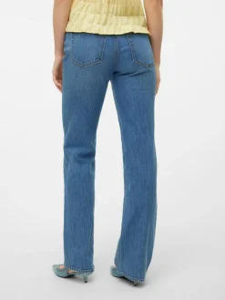 Tessa Højtaljede Jeans, Medium Blue Denim, W27/L32