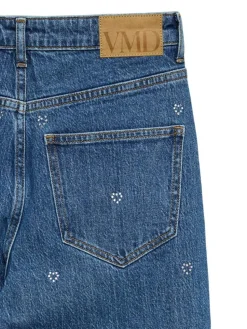 Tessa Rhine Hearts Jeans, Medium Blue Denim, W29/L34