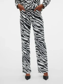 Tessa Wide Zebra Jeans, Bright White, W26/L32