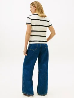 TH Script Reg T-shirt, Calico/Black Stp, L