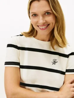 TH Script Reg T-shirt, Calico/Black Stp, L