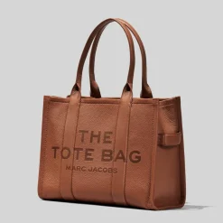 The Leather Large Tote Bag, Brun