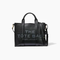 The Leather Medium Tote Bag, Sort