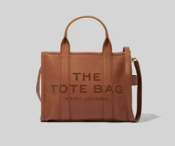 The Leather Medium Tote Bag, Argan Oil
