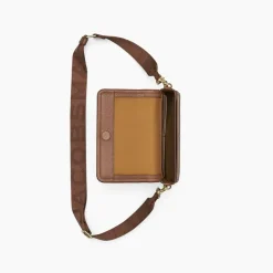 The Leather Mini Crossbody, Argan Oil