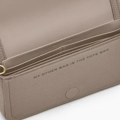 The Leather Mini Crossbody, Cement